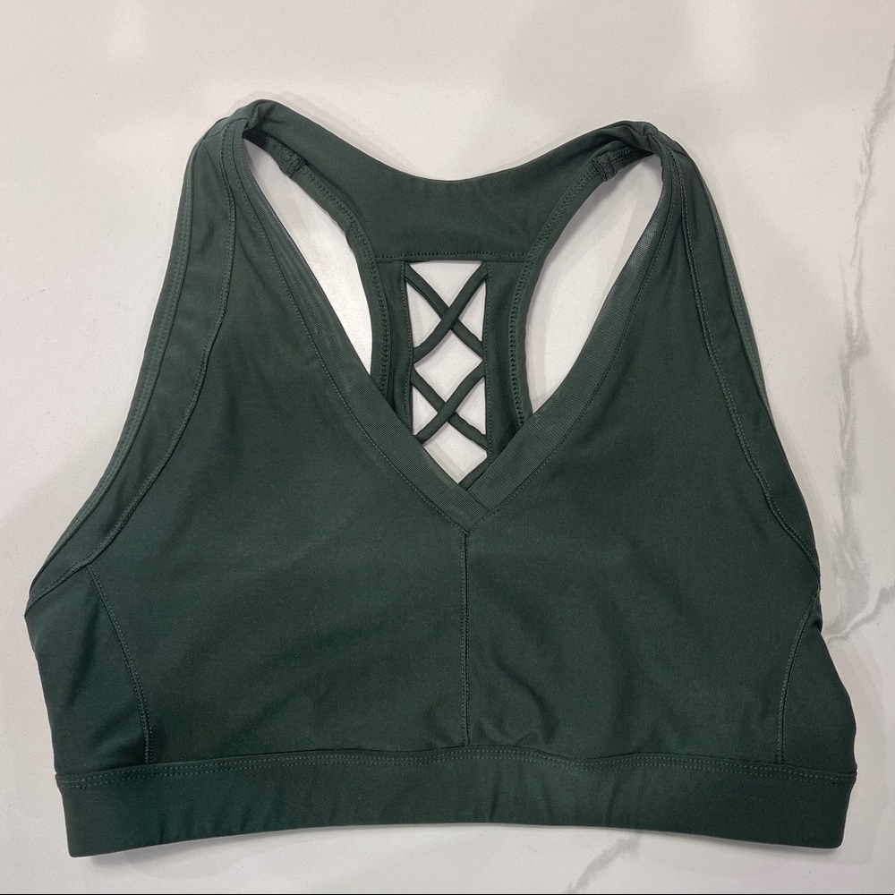 Like New Aviva large sports bra green
